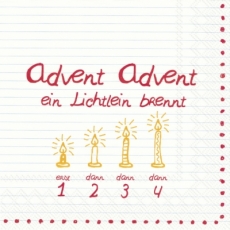 Advent, Advent ein Lichtlein brennt - Advent, Advent, a little light is burning - Avent, Avent un peu de lumière brûle