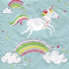 ein Einhorn schwebt über den Regenbogen - a unicorn hovers over the rainbow - une licorne plane sur l arc-en-ciel