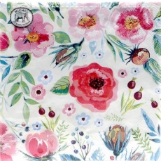Michel Design - gemalte Wildbeeren und Blüten - painted wild berries and flowers - baies sauvages peintes et fleurs