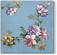 blaue Blumengirlande - blue flower garland - guirlande de fleurs bleues