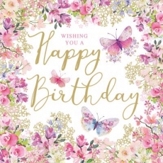blumige Geburtstagswünsche - floral birthday wishes - voeux d anniversaire floral