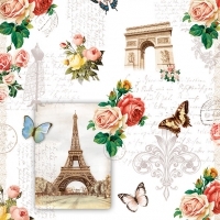 Eifelturm, Triumphbogen, Schmetterlinge & Rosen - Eiffel Tower, triumphal arch, butterflies and roses - Tour Eiffel, arc de triomphe, papillons et roses
