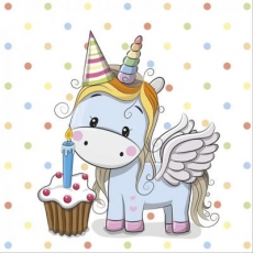 kleines Einhorn feiert Geburtstag - little unicorn celebrates its birthday - petite licorne fête son anniversaire