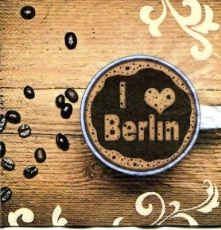 I love Berlin Spruch im Kaffee - I love Berlin saying in coffee - J aime Berlin en disant dans le café