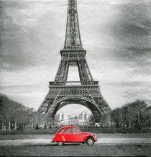roter Käfer, Auto am Eiffelturm - red beetle, car at Eiffel tower - coléoptère rouge, voiture à la tour Eiffel
