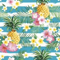 Ananas & tropische Blüten -  Pineapple & tropical flowers - Ananas et fleurs tropicales