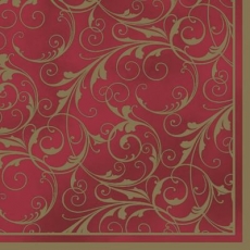 goldenes Muster auf roten Hintergrund - golden pattern on red background - motif doré sur fond rouge