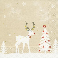Hirsch, Weihnachtsbaum & Vöglein - Deer, Christmas tree & bird - Cerf, arbre de Noël et oiseau