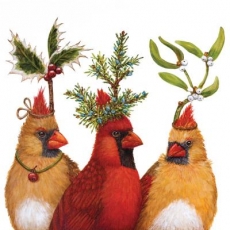 3 Vögel mit Haubenschmuck - 3 birds with hood jewelry - Bijoux 3 oiseaux avec capuche