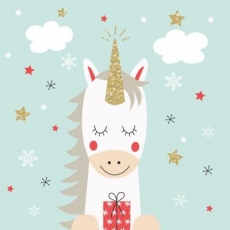 weihnachtliches Einhorn - Christmas unicorn - Licorne de Noël