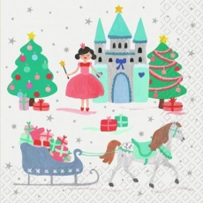 Prinzessin, Schloss, Märchen, Geschenke, Schlitten, Schnee - Princess, castle, fairytale, gifts, sled, snow - Princesse, château, conte de fées, cadeaux, traîneau, neige
