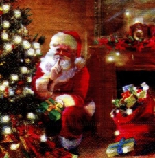 Psst, der Weihnachtsmann bringt Geschenke - Psst, Santa Claus brings gifts - Psst, le père Noël apporte des cadeaux
