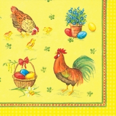Familie Huhn zur Osterzeit - Family chicken at the Easter time - Poulet de famille au temps dEaster