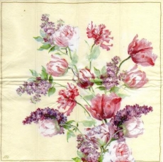 Wunderschöner Strauß mit Rosen & Flieder - Beautiful bouquet with roses & lilac - Belle bouquet de roses et de lilas