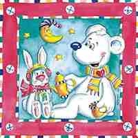 Eisbär &.Schneehase - Polar bear & Rabbit - Ours polaire et lièvre de neige
