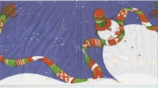 Dicker Schneemann mit langem Schal - Big snowman with long scarf - Grand bonhomme de neige avec la longue écharpe
