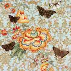 Cathay Rose & Schmetterlinge - Cathay Rose & Butterflies - Rose de Cathay et papillons