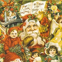 nostalgische Weihnachtsmann -  Vinatge Santa Collage - -CollageCollage de Noel