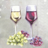 Rot - und Weisswein mit hellen und roten Trauben