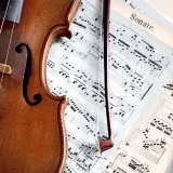 Geige, Sonate mit Noten