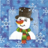 Schneemann mit Schal & Zylinder - Snowman with a scarf and a chapoclac - Bonhomme de neige avec un foulard & chapoclac