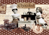 Zwei Kinder machen Schokolade