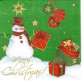 Schneemann & Geschenke - Merry Christmas - Snowman & Presents - Bonhomme de neige et cadeaux