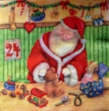 Weihnachtsmann verpackt Geschenke - Santa Claus wrapping gifts - Père Noël enveloppé des cadeaux