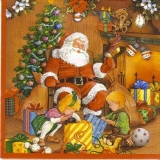 Kinder beim Weihnachtsmann - Children with Santa Claus - Enfants à  Père Noël