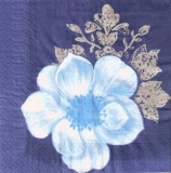 Flower blue & silver