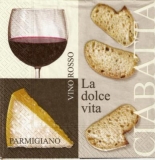 La dolce vita - Ciabatta, Parmigiano, Vino Rosso