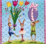 3 Hasen, Osterfeier, Ostereinladung - 3 rabbits, Easter party, Easter Invitation - 3 lapins, fête de Pâques, Invitation de Pâques