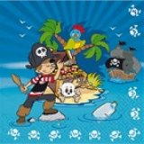 Pirateninsel, Piratenschatz, Piratenschiff & Flaschenpost