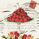 Rosen & Schale mit Erdbeeren - Roses and bowl of strawberries - Roses et bol de fraises