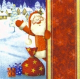 Vorm Dorf: Huhu Weihnachtsmann ist da mit Geschenken - die Überraschung ist da - At the village: Santas surprise - Devant le village: Surprise de lhomme de Noël