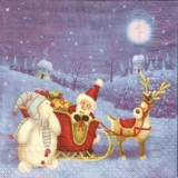 Weihnachtsmann besucht Schneemann - Santa, Frosty & Rendeer - Le Père Noël a visité Bonhomme de neige et des rennes