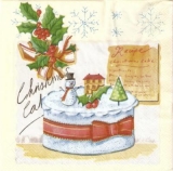 Schneemann auf Weihnachtstorte - Snowman on Christmas Cake