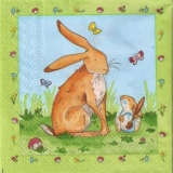 Hasenmutter mit Hasenkind - Little Bunny family - Petite famille de lapins