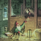 Pferd, Katze & Nisser/Wichtel/Zwerg - Horse, cat & Nisse / elf / dwarf - Cheval, chat & lutin/nain