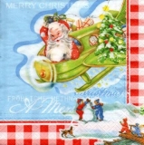 Weihnachtsmann im Flugzeug & Kinder - Flying Santa & kids - Père Noël dans un avion & enfants