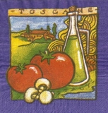 Tomaten, Olivenöl, Champigons, Toskana blau - Tomatoes, olive oil, champigons, Tuscany - Tomates, huile dolive, champigons, Toscane