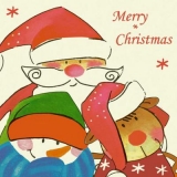 Santa, Schneeman & Rudi - Santa, Snowman & Rudy - Père Noël, bonhomme de neige & renne