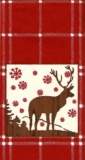 Hirsch & Baum im Schnee -  Deer & tree in snow - Cerfs & larbre dans la neige - Deer on canvas