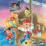Piraten auf hoher See, Hund, Papagei - Pirate kids, dog, parrot - Enfants de pirate, chien, perroquet