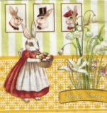 Mutter Hase bringt Ostereier - Mother bunny brings Easter eggs - Mère lapin apporte les oeufs de Pâques