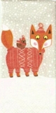 Fuchs und Vogel warm gekleidet - Fox and bird warmly dressed - Fox et oiseaux habillés chaudement