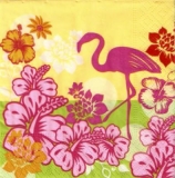 Pink Flamingo & Blumen - Pink Flamingo & Flowers - Flamant rose & fleurs