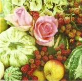 Rosen, Kürbisse, Brombeeren & Äpfel - Roses, pumpkins, blackberries & apples - Roses, les citrouilles, les mûres et les pommes