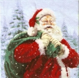 Weihnachtsmann stapft durch den Wald - Santa Claus trudges through the forest - Père Noël se traîne à travers la forêt