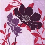 Blumenmuster rot-lila - Floral pattern in red-purple - Motif de fleur en rouge-violet
